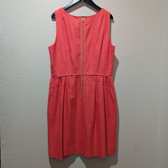 NWT J. Crew Textured Cotton/Modal Neon Rose Dress Size 8 - Picture 4 of 12